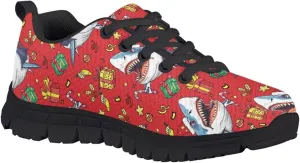 Gomyblomy Kids Running Shoes Boys Girls Tennis Shoes Lightweight Breathable Athletic Shoes Lace Up Flat Sneakers