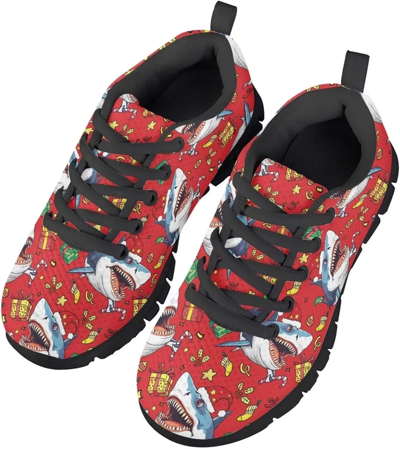 Gomyblomy Kids Running Shoes Boys Girls Tennis Shoes Lightweight Breathable Athletic Shoes Lace Up Flat Sneakers