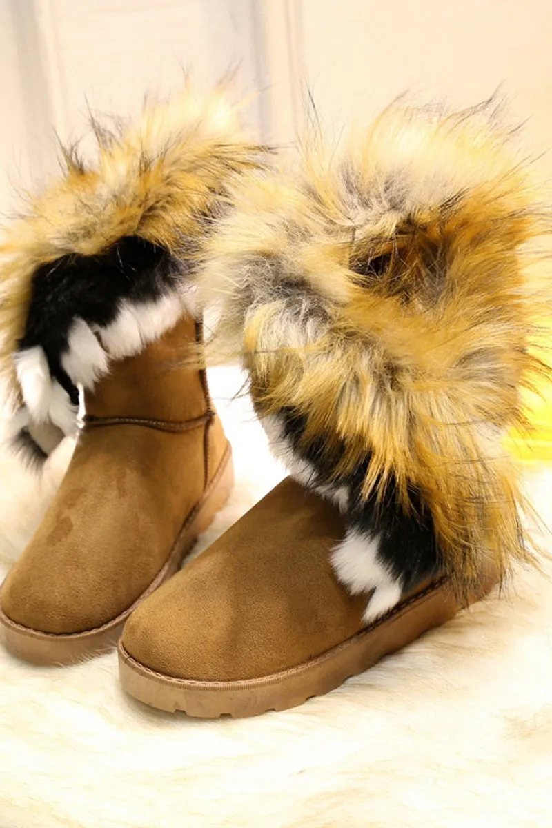 Gradient Plush Decor Flats Booties