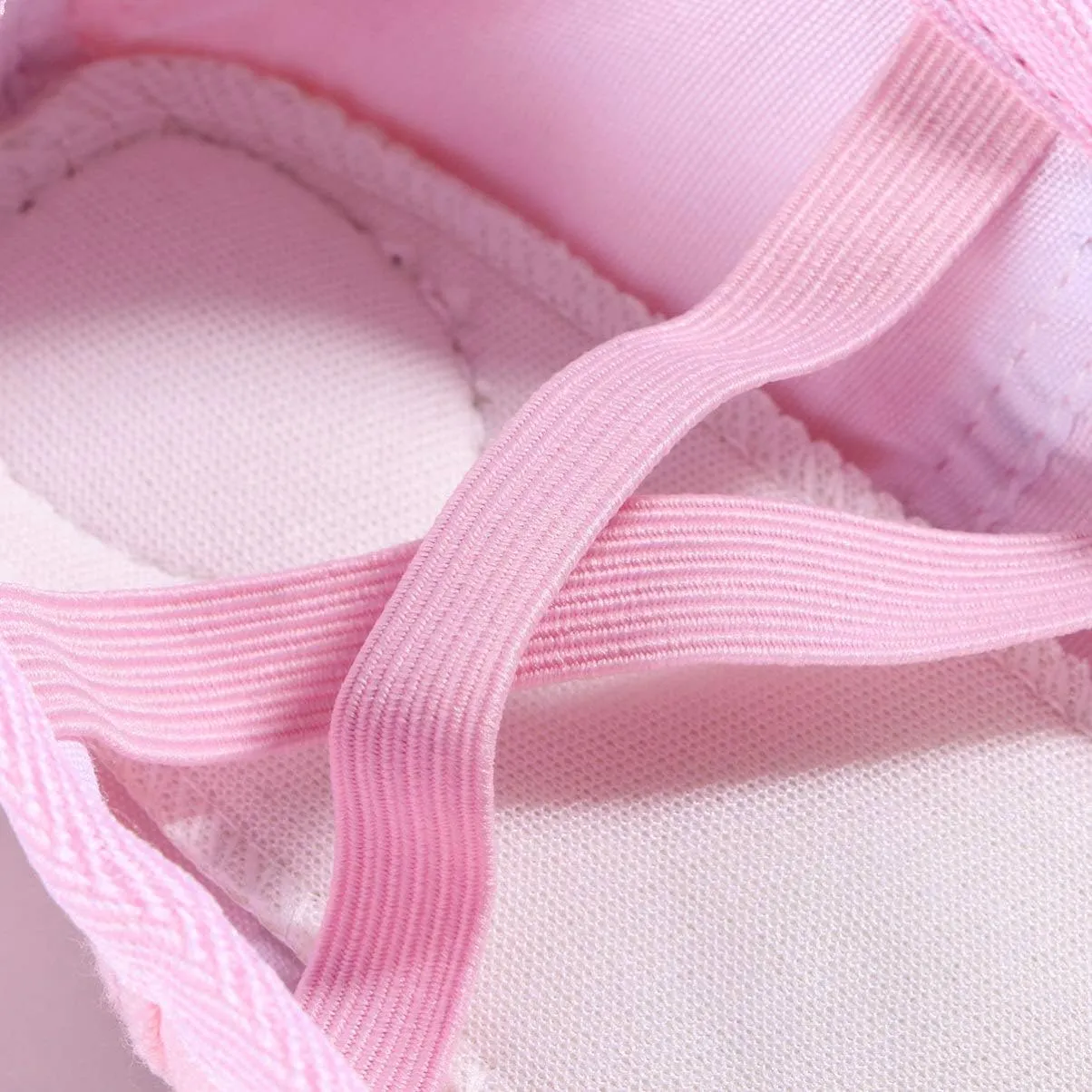 Healifty 1 Pair Ballet Shoes Slippers Ballerina Flats Canvas Ballroom Dance Shoes Soft Yoga Shoes Slippers for Toddler Girls Adults - Size 22 (Pink)