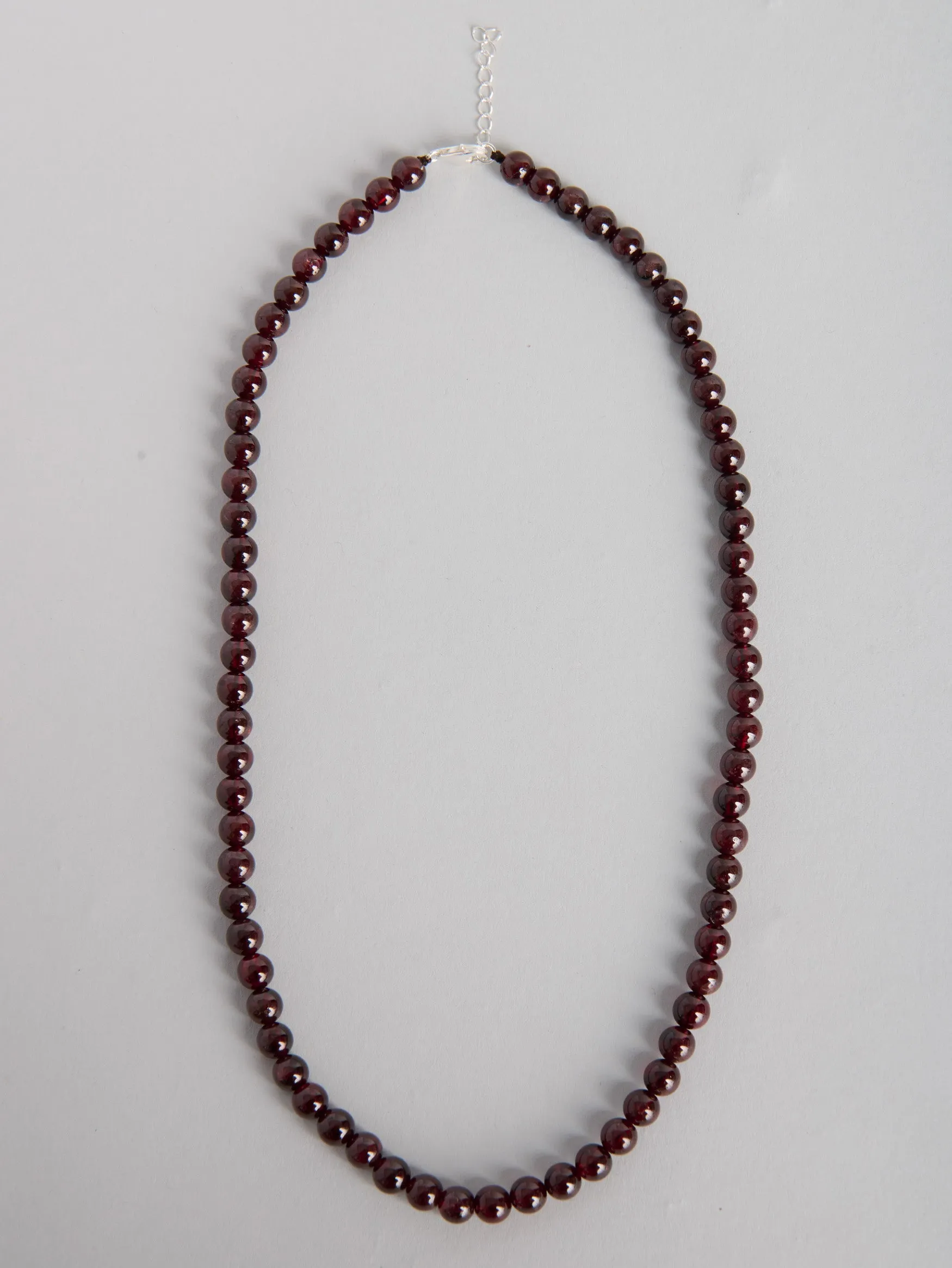January Garnet - Beaded Gemstone Necklace