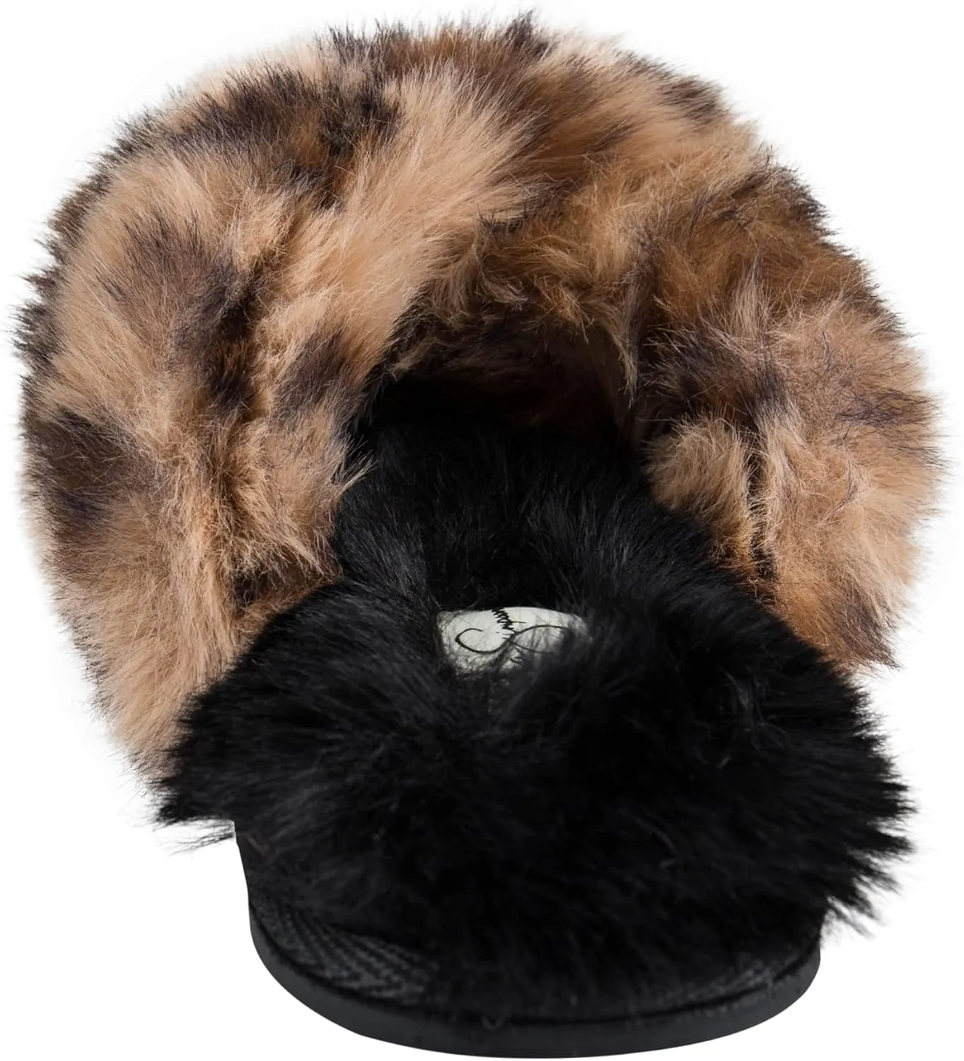 Jessica Simpson Girl's Plush Faux Fur Slip on House Slippers with Memory Foam