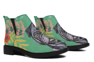 Joyful Black Pug Neat Vibe Boots