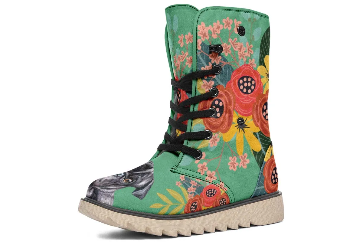 Joyful Black Pug Polar Vibe Boots