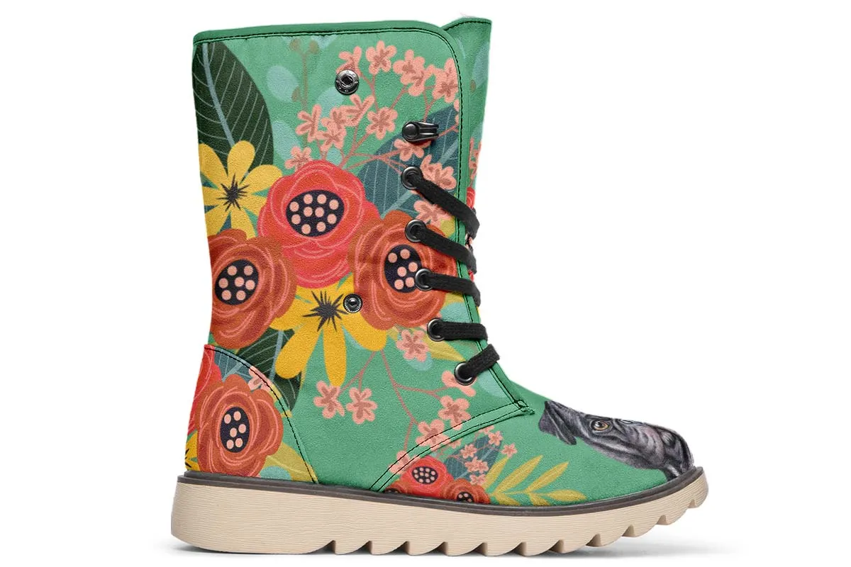 Joyful Black Pug Polar Vibe Boots