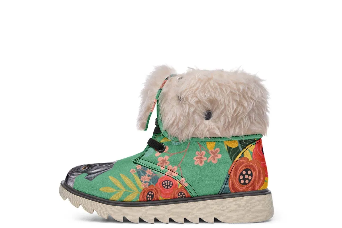 Joyful Black Pug Polar Vibe Boots