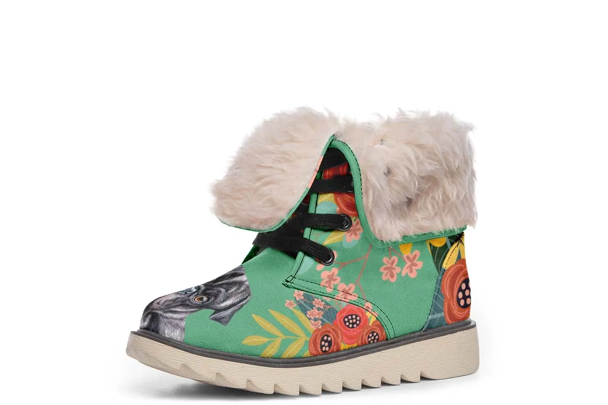 Joyful Black Pug Polar Vibe Boots