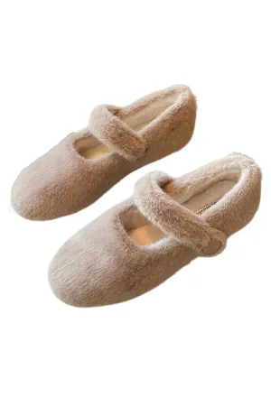 'Julia' Fuzzy Plush Shoes (3 Colors)