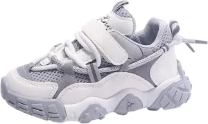 Kids Fashion Sneaker Athletic Running Shoe with One Strap Toddler Girls Spring Sketchbook Lace Up Casual Sneakers