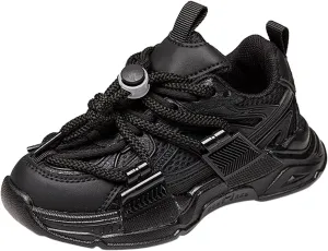 Kids Sneakers Fashion Tennis Shoes Lightweight Comfortable Lace-up Non Slip Breathable Casual Walking Sport Shes Girls