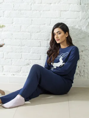 LADIES NAVY LOUNGEWEAR LW-011