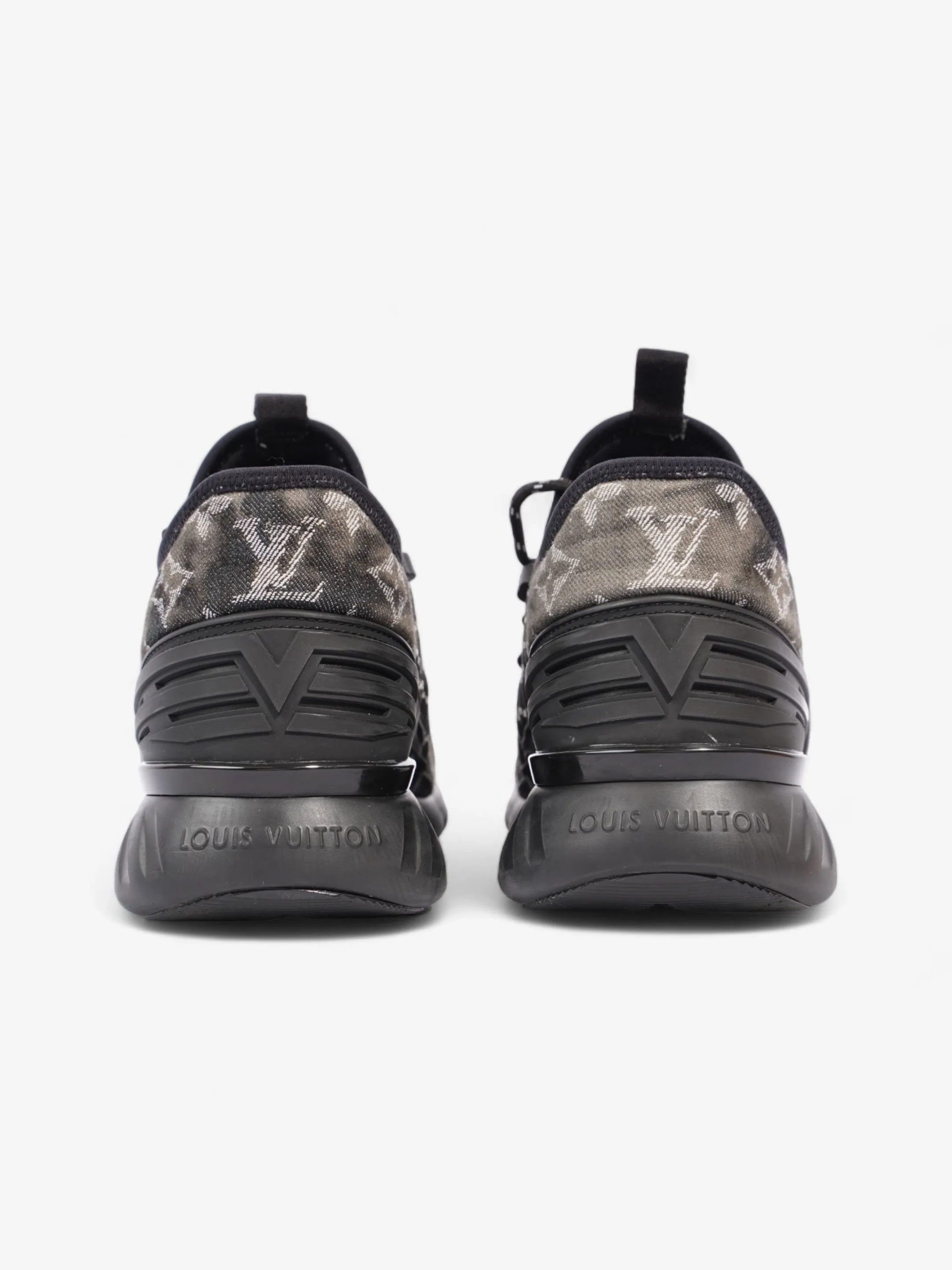 Louis Vuitton Fast Lane Sneaker Black / White Denim EU 41 UK 7