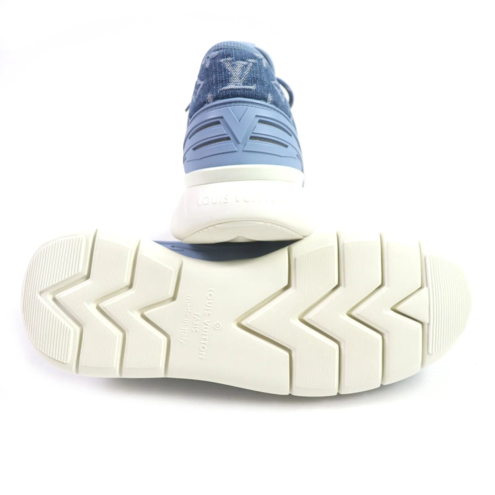 LOUIS VUITTON Low cut sneakers Monogram denim blue Fast lane line 6.5