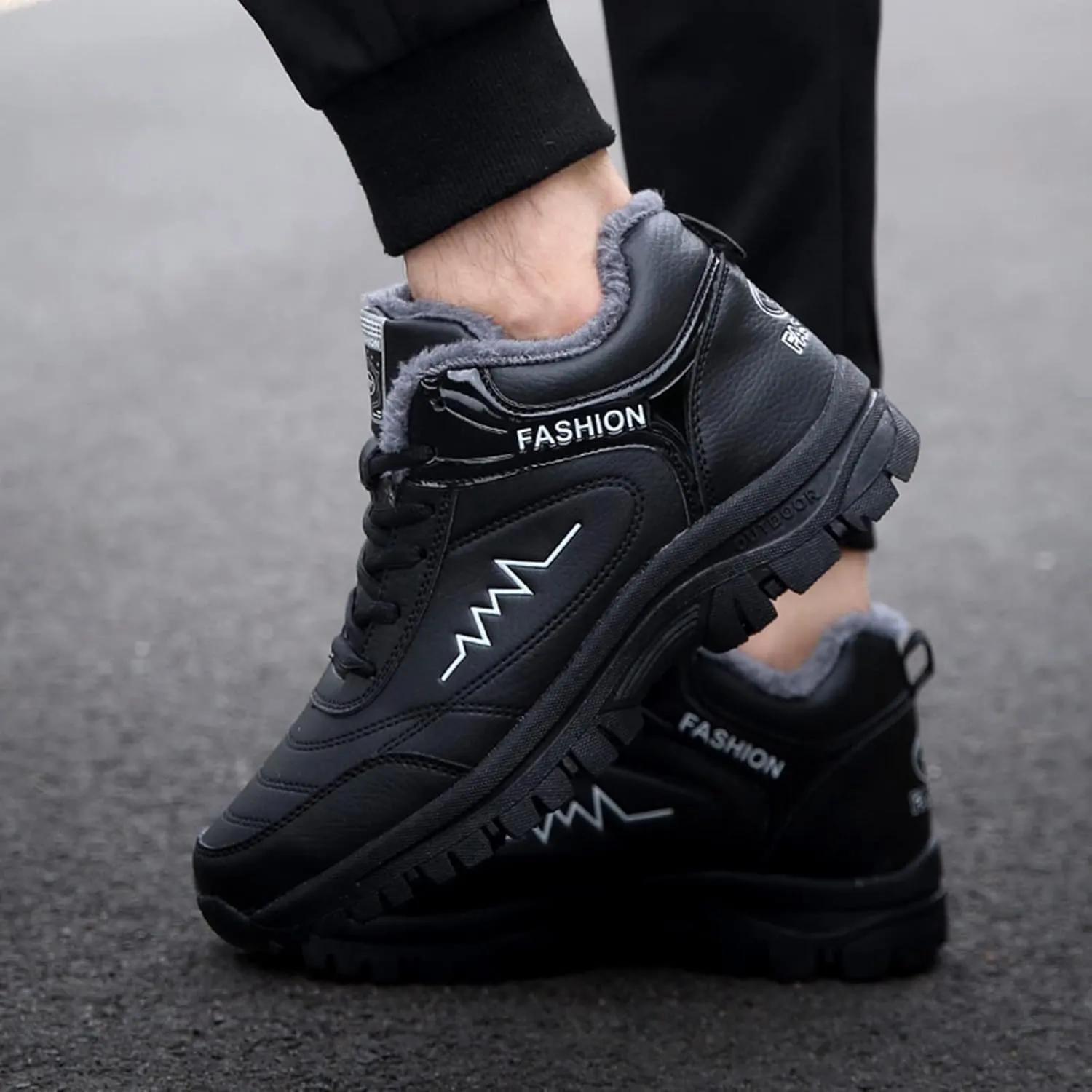 Men Work Boots Non Steel Toe Hiking Sneakers Warm Ankle Womens Safety Toe Shoes Wide Width Platform Sneakers Lightweight Safety Hike Grounded Footwear