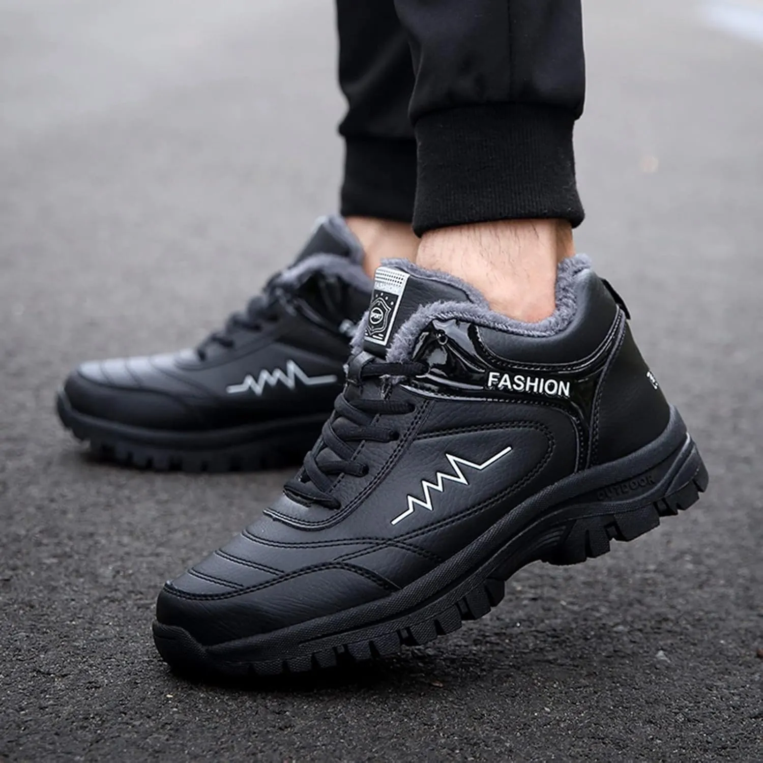 Men Work Boots Non Steel Toe Hiking Sneakers Warm Ankle Womens Safety Toe Shoes Wide Width Platform Sneakers Lightweight Safety Hike Grounded Footwear
