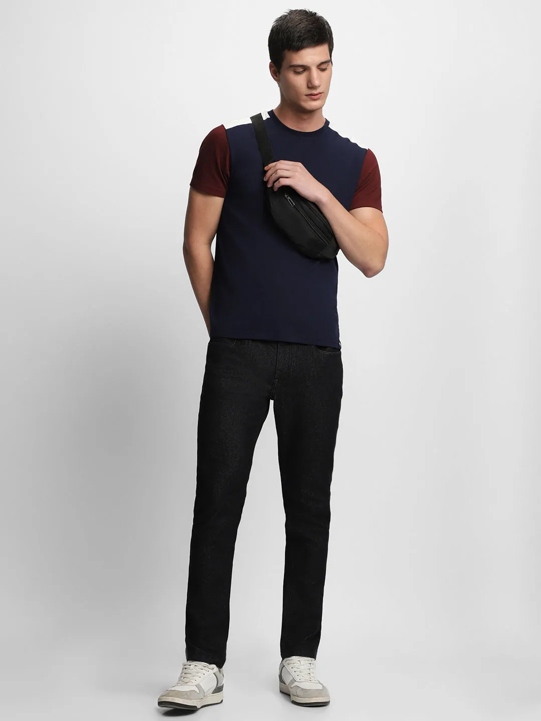 Men's Slim Fit Rinse Black Stretchable Jeans