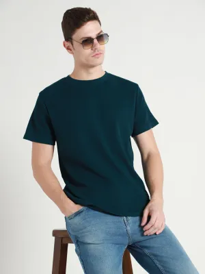 Men's Teal Waffle Knit T-shirt