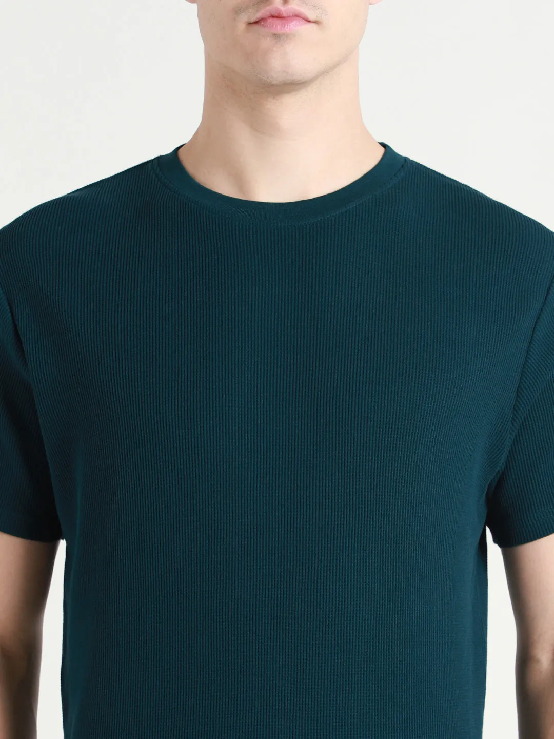 Men's Teal Waffle Knit T-shirt