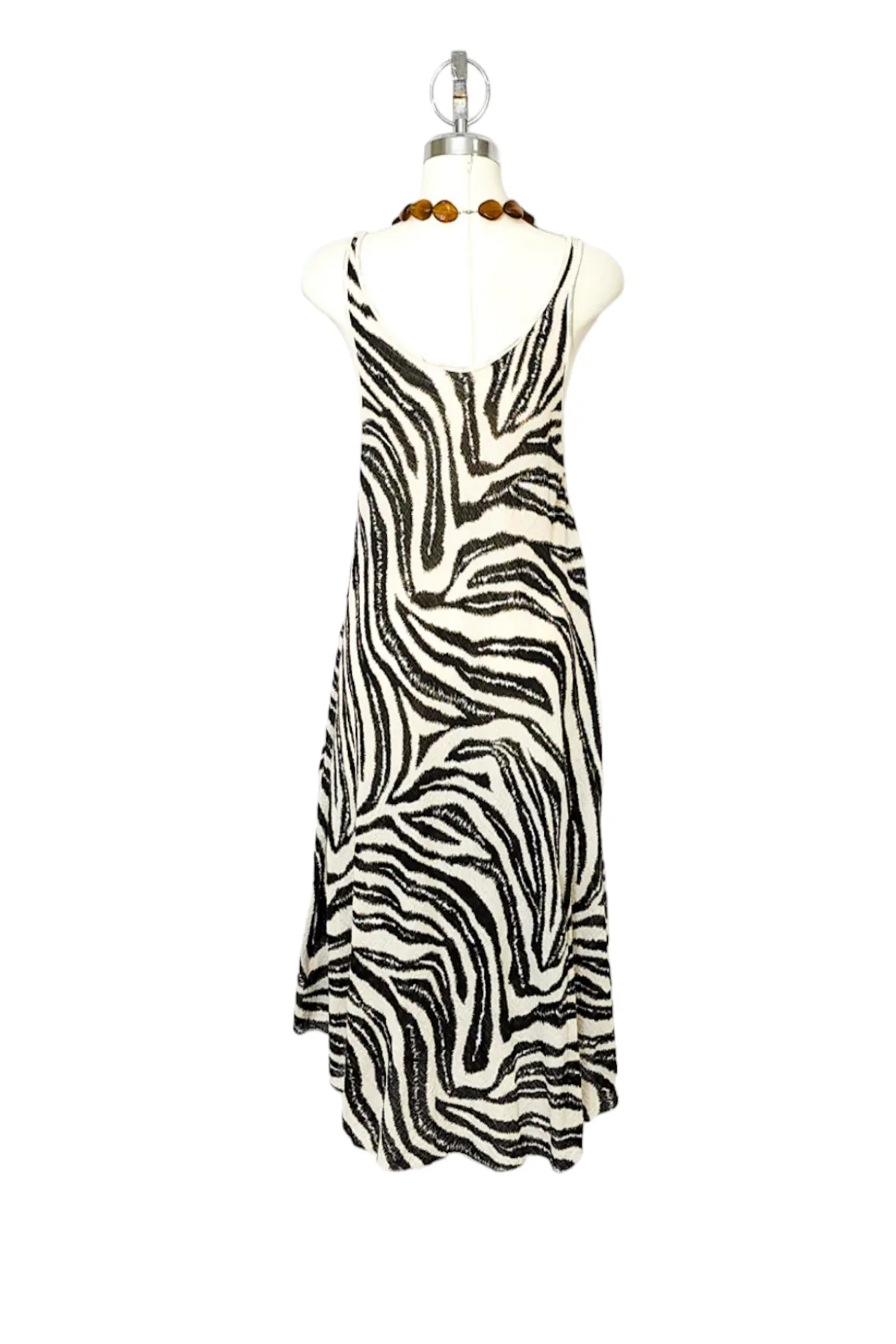 Midi Zebra Print Tank Dress
