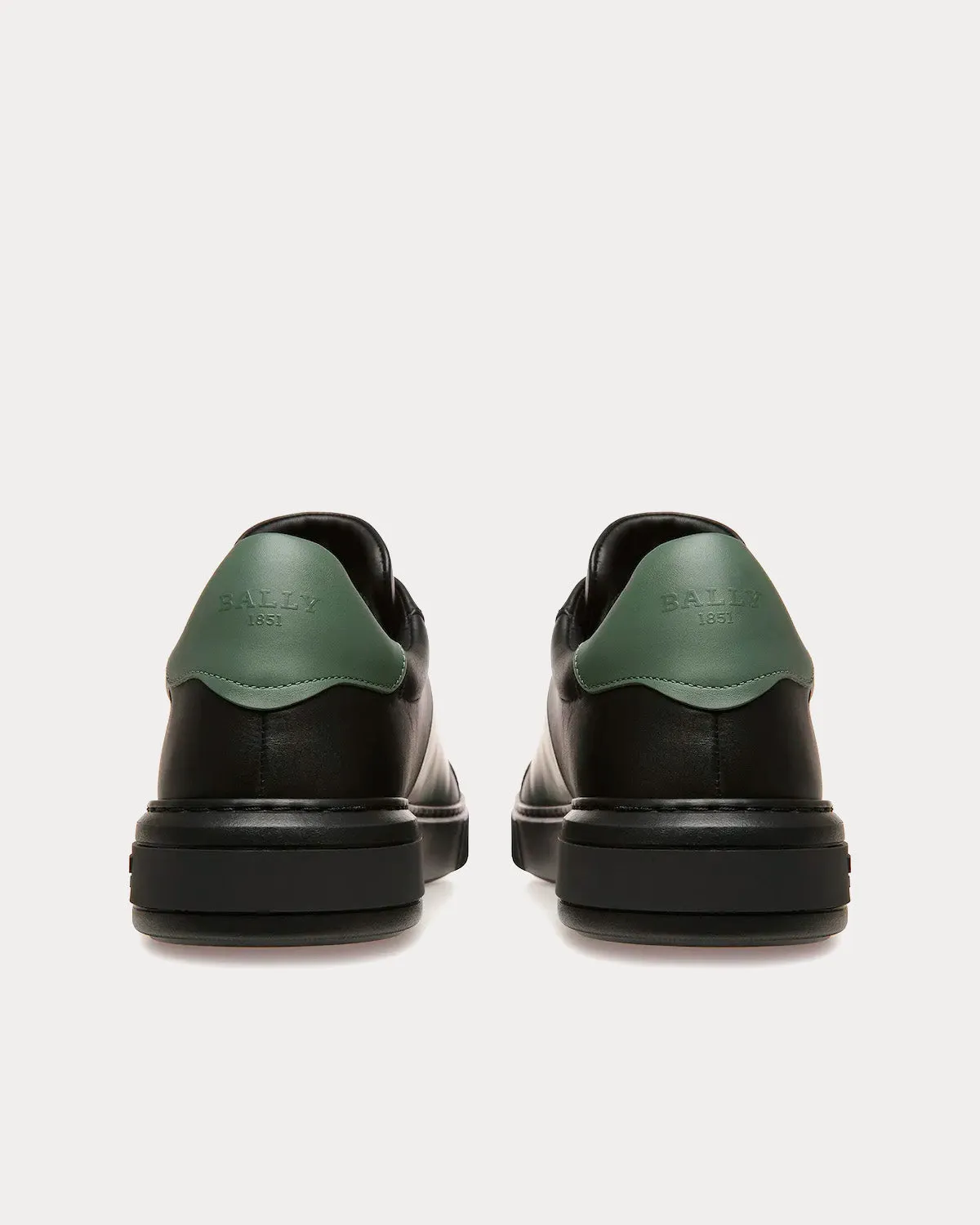Mitty Leather Black / Green Low Top Sneakers