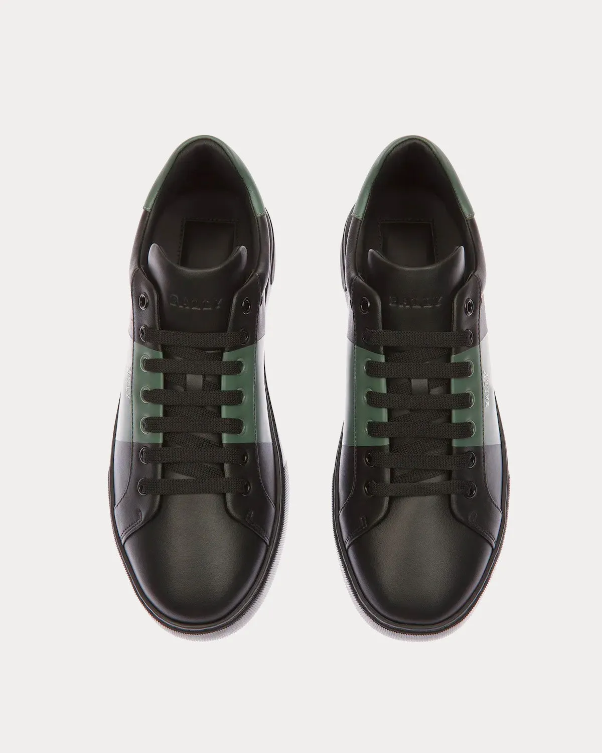 Mitty Leather Black / Green Low Top Sneakers