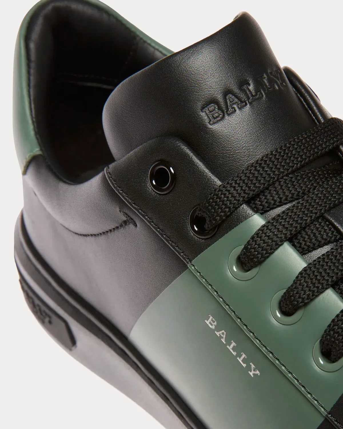 Mitty Leather Black / Green Low Top Sneakers