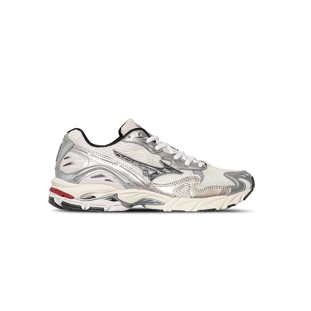 MIZUNO - S.L. WAVE RIDER SNOW WHITE/BLACK SAND/RHYTHMIC RED