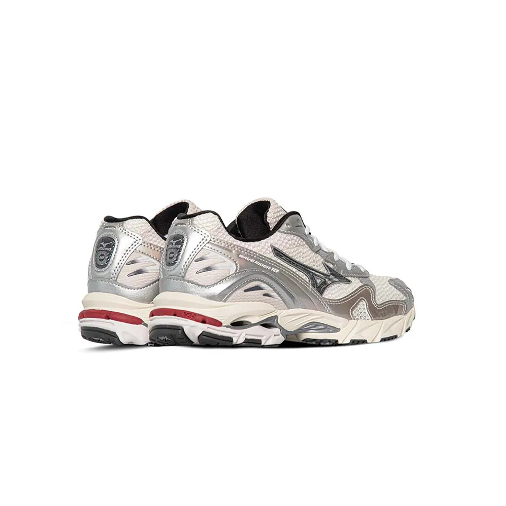 MIZUNO - S.L. WAVE RIDER SNOW WHITE/BLACK SAND/RHYTHMIC RED