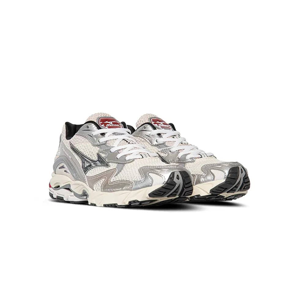 MIZUNO - S.L. WAVE RIDER SNOW WHITE/BLACK SAND/RHYTHMIC RED