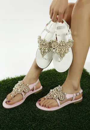 Nayasa Pn Buckle Pearls Flats