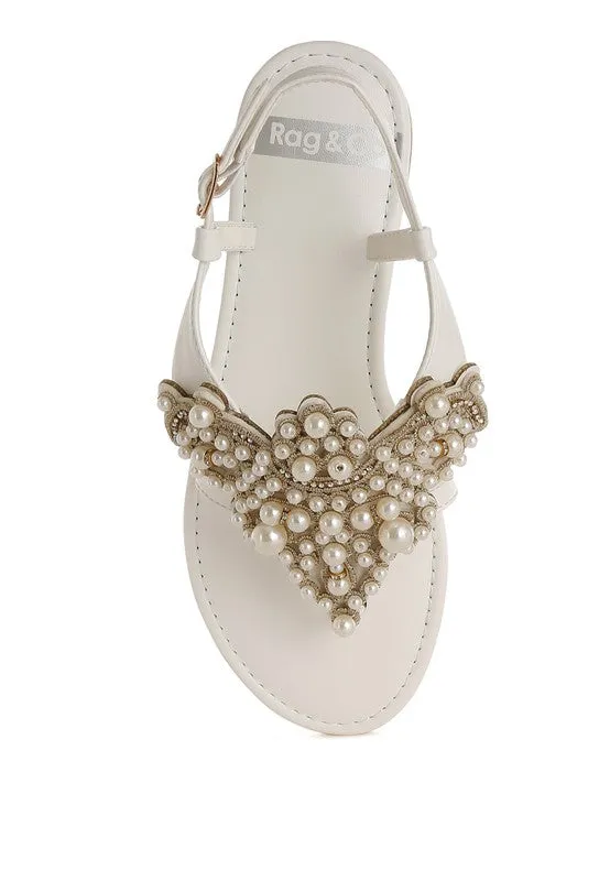 Nayasa Pn Buckle Pearls Flats