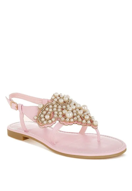 Nayasa Pn Buckle Pearls Flats