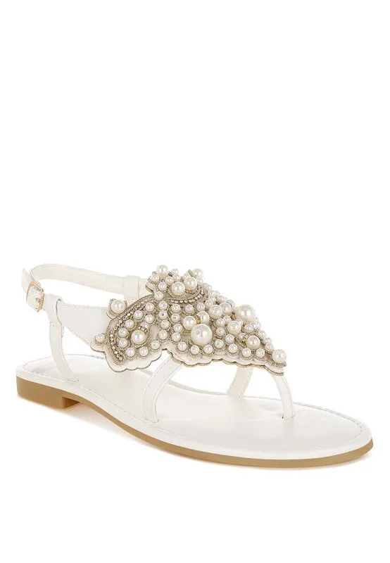 Nayasa Pn Buckle Pearls Flats