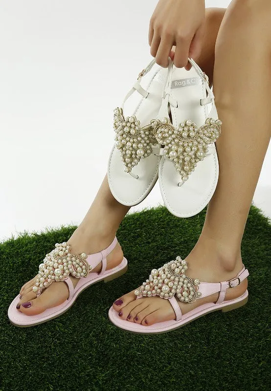Nayasa Pn Buckle Pearls Flats
