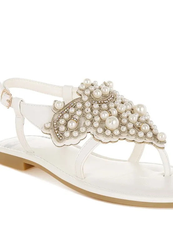 Nayasa Pn Buckle Pearls Flats