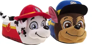 Nickelodeon Boys Paw Patrol Slippers Plush Fuzzy Slippers: Chase, Marshall (Toddler/Boy)