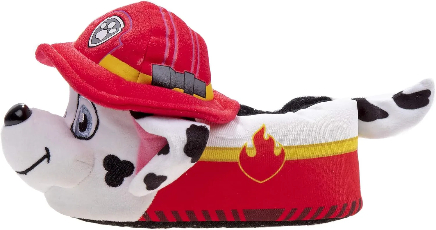 Nickelodeon Boys Paw Patrol Slippers Plush Fuzzy Slippers: Chase, Marshall (Toddler/Boy)