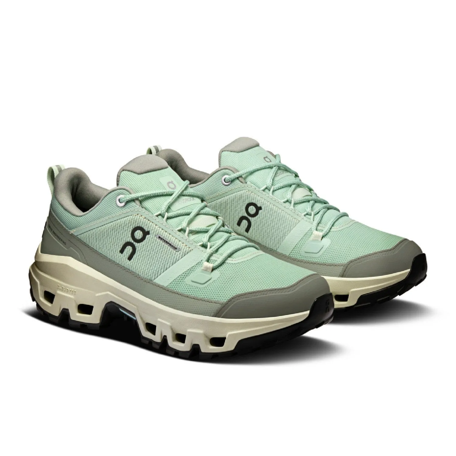 On Women's Cloudrock Low Waterproof - Mineral | Aloe