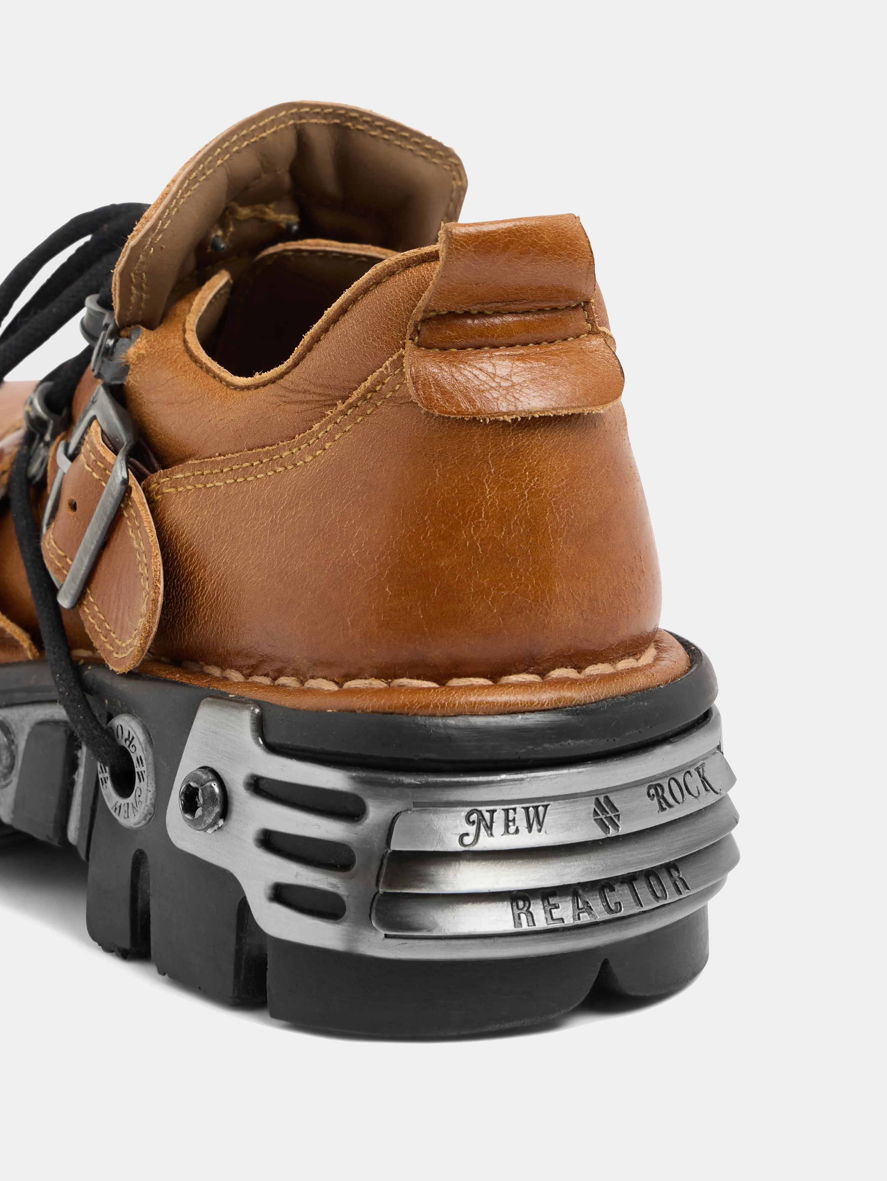 RABANNE x NEW ROCK COGNAC SHOES