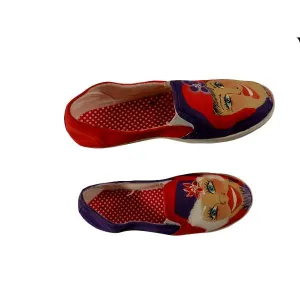 Red Hat Sneakers Hand Painted 8 (SKU 000192-4)