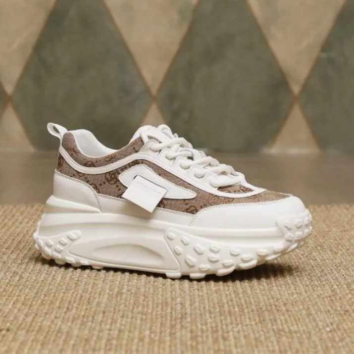 Retro Printed Platform Sneakers