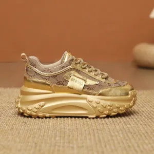 Retro Printed Platform Sneakers
