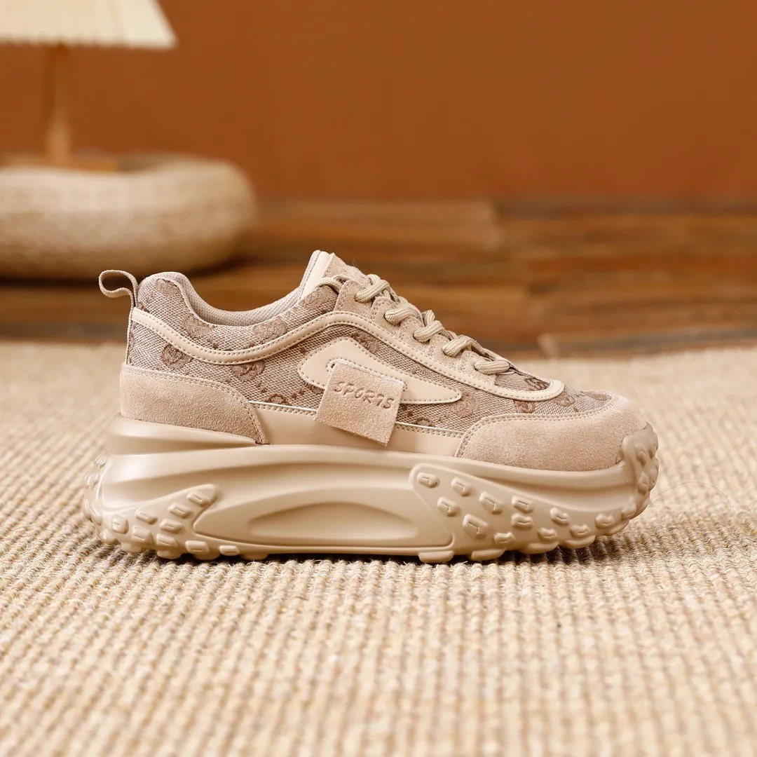 Retro Printed Platform Sneakers