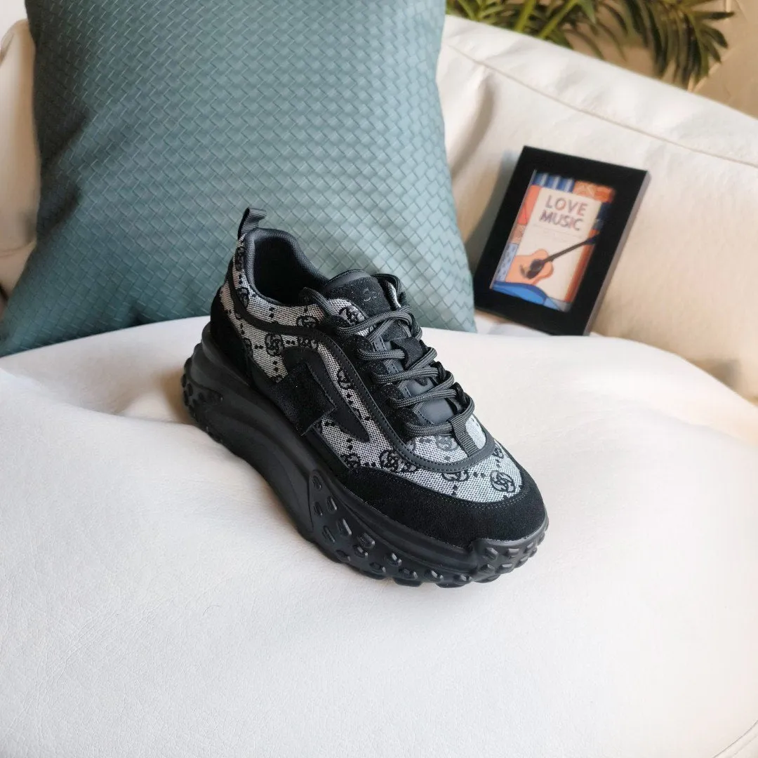 Retro Printed Platform Sneakers