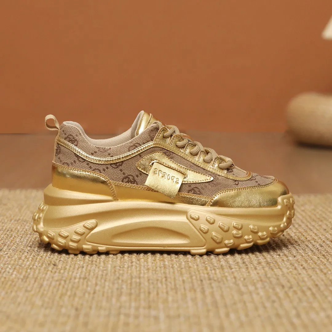 Retro Printed Platform Sneakers