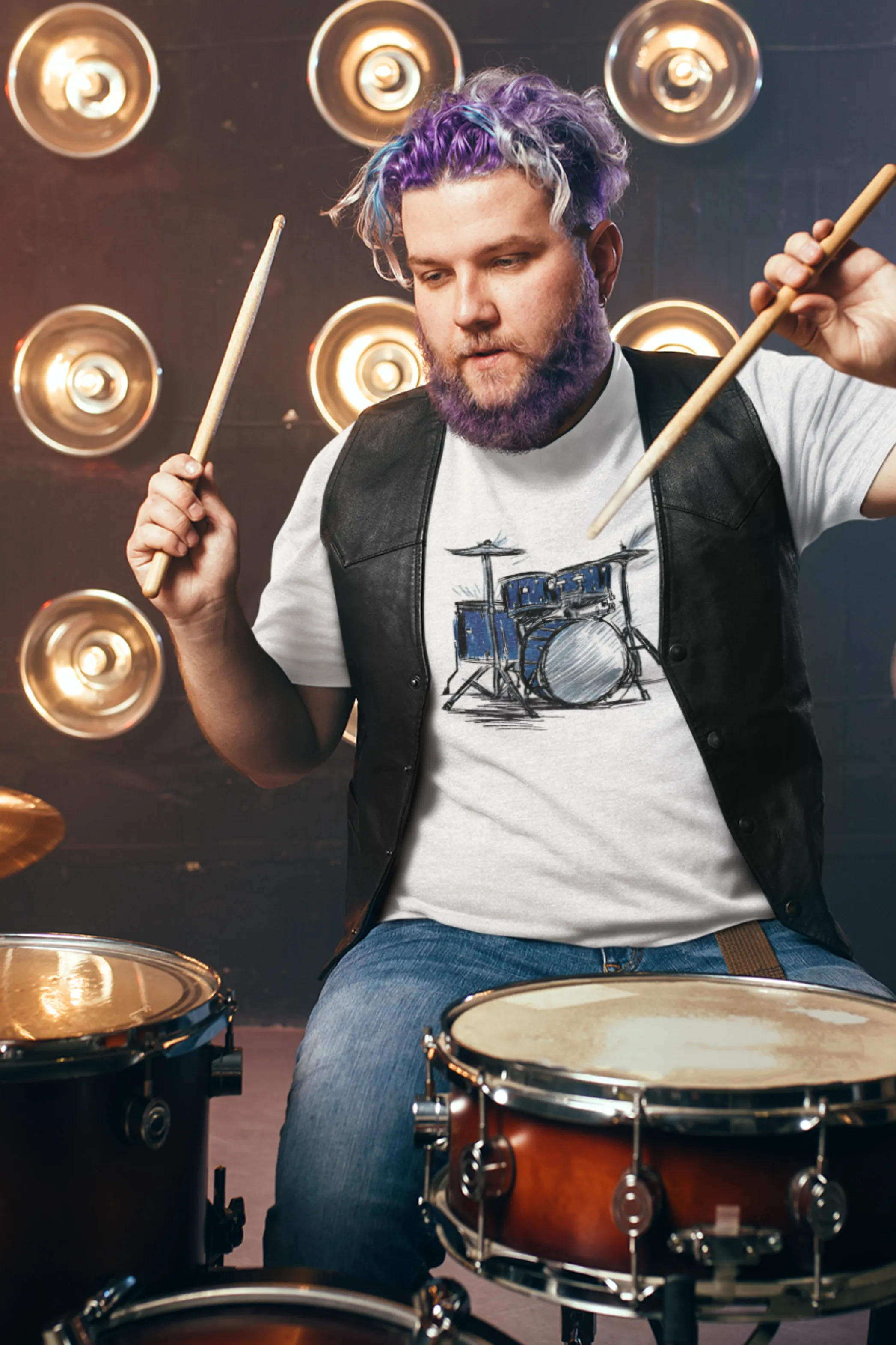 Rhythmic Beats Printed T-shirt for men