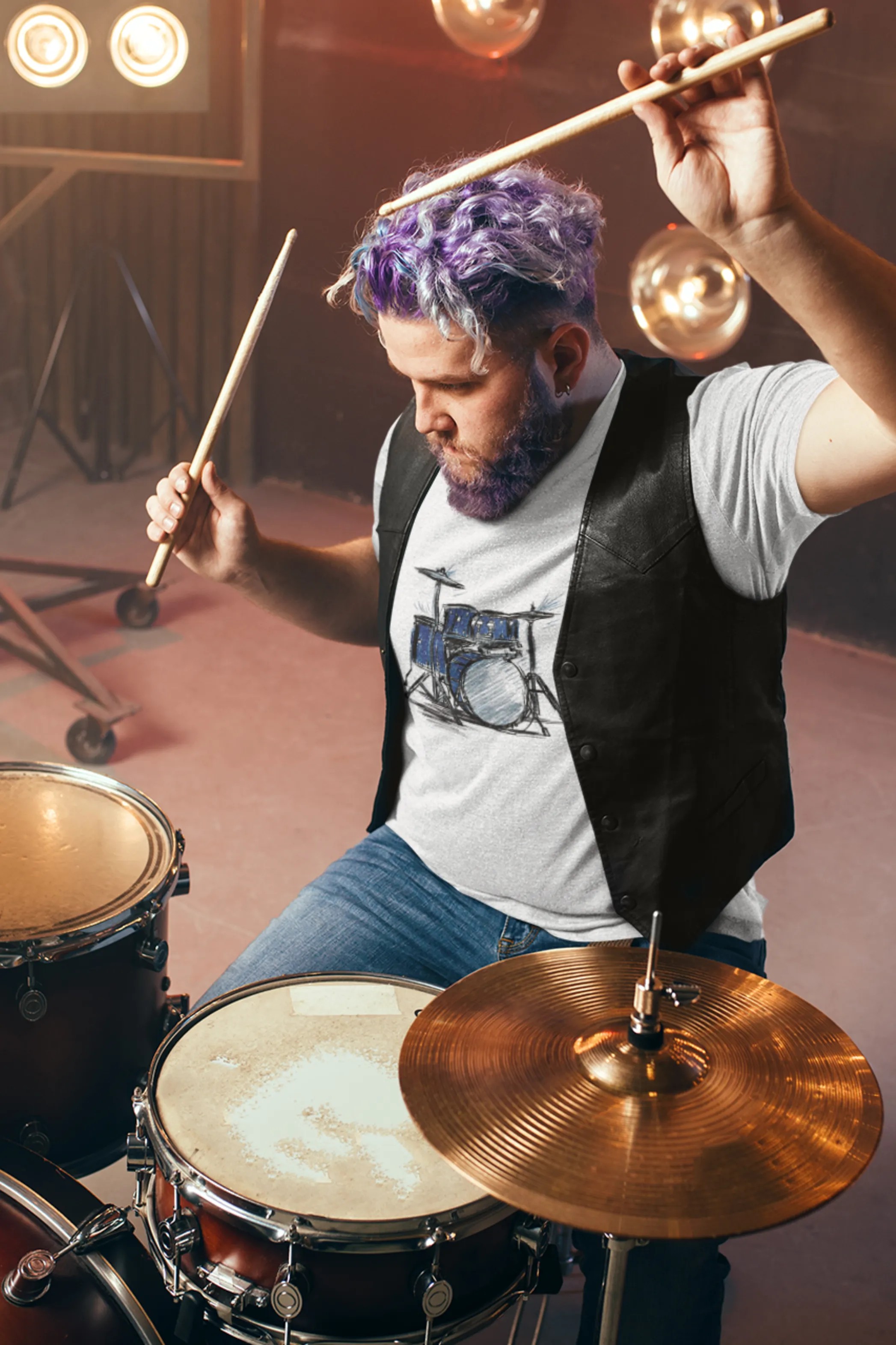 Rhythmic Beats Printed T-shirt for men