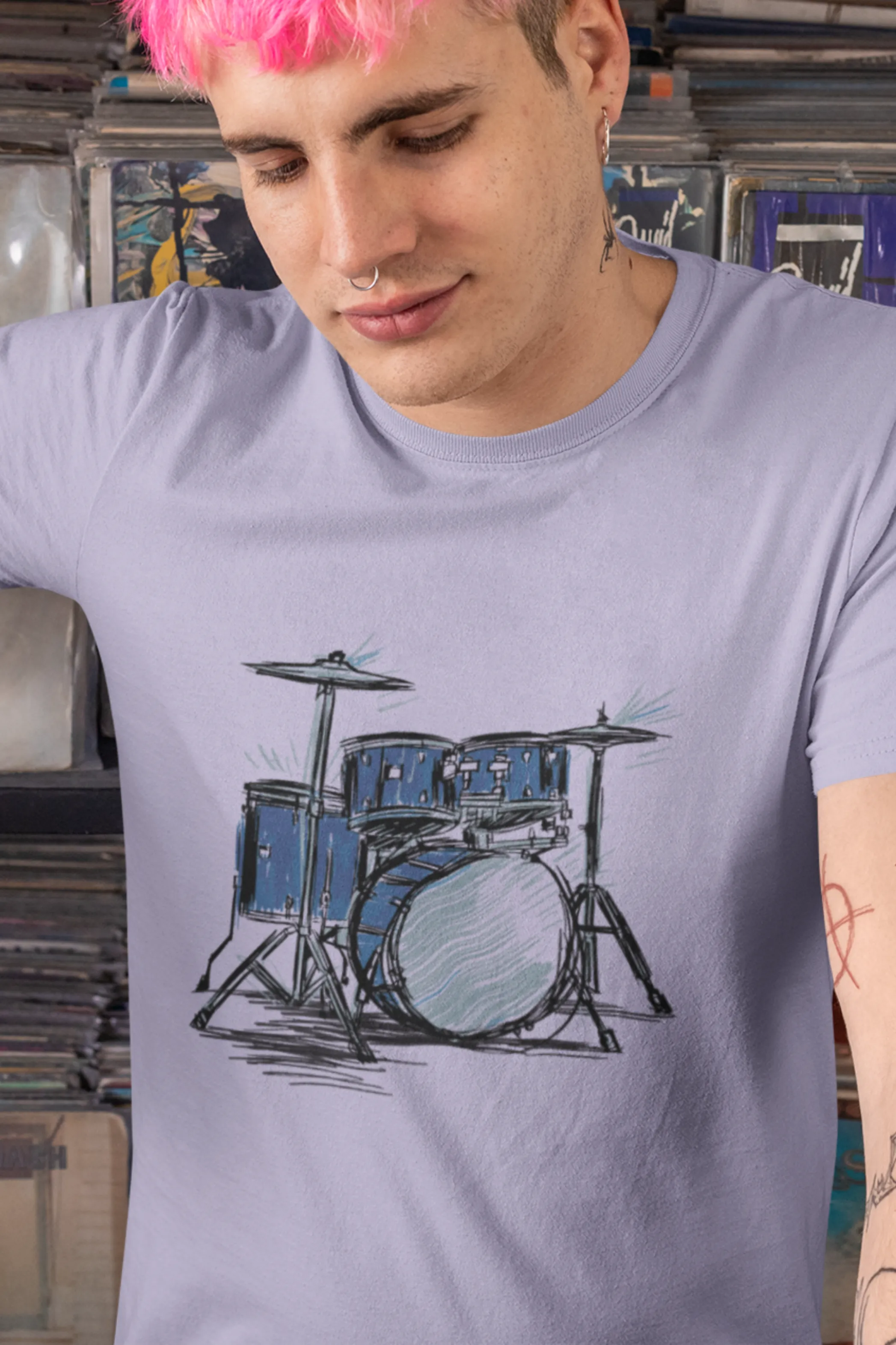 Rhythmic Beats Printed T-shirt for men