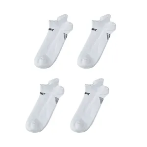 Seamless Sport Sneakers Socks Non-Slip Heel Tab White Small Pack of 4