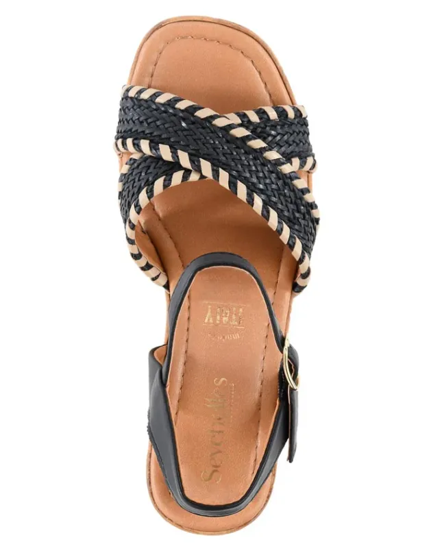 Seychelles Bravo Sandals - Black/Natural